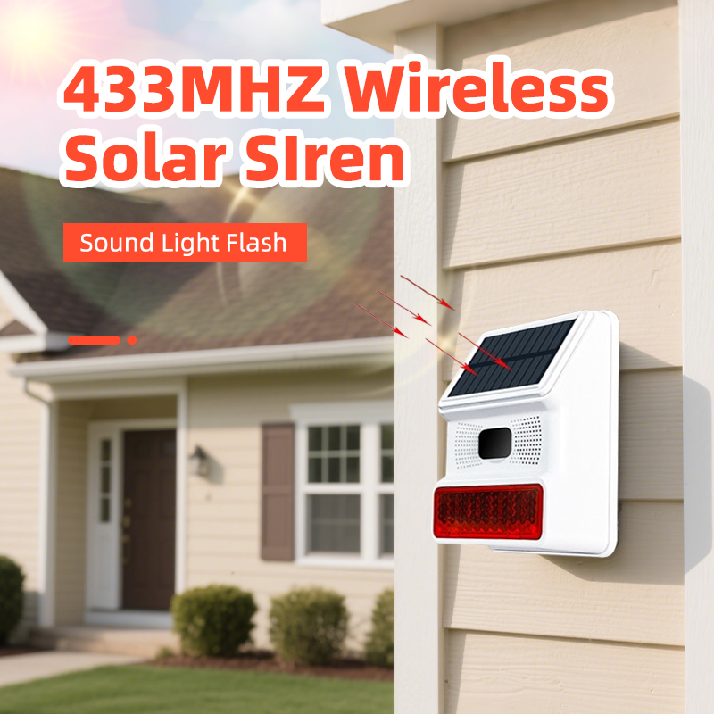 Outdoor Lighting Wireless - Outdoor Alarm Horn 433MHZ Wireless Solar