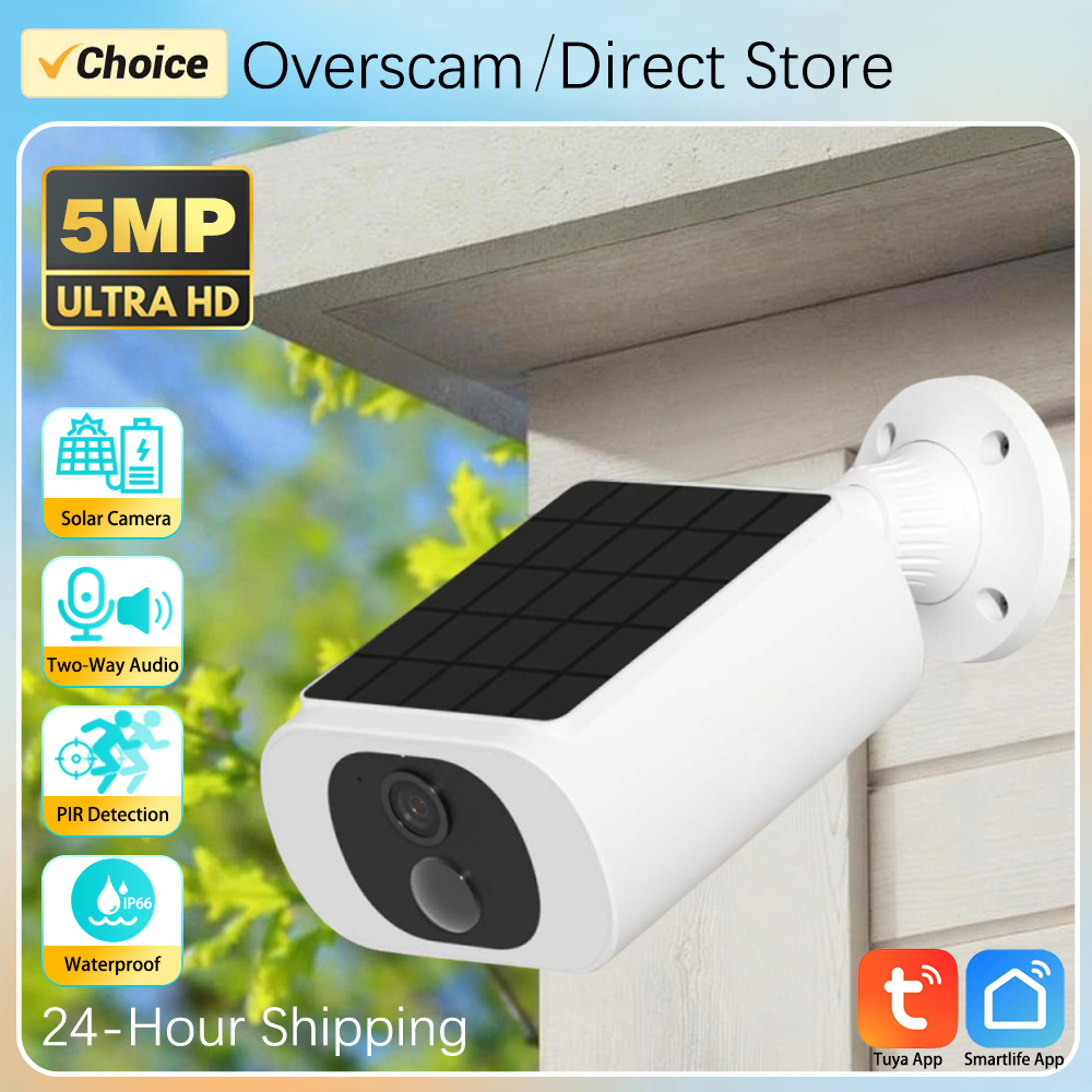 Outdoor Lighting Wireless - 5MP Tuya Smartlife Outdoor Solar Battery