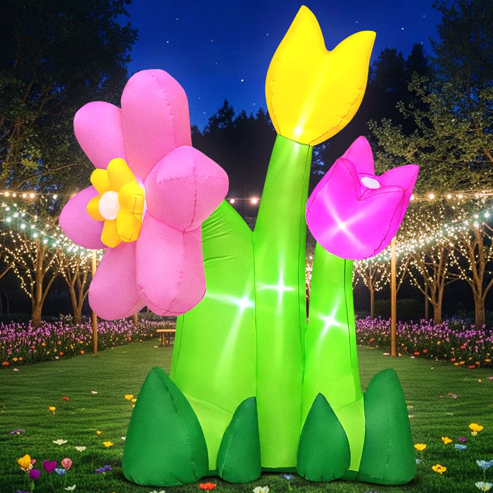 Outdoor Lighting Ideas For Party - KOOY 6FT Spring Easter Inflatable Outdoor