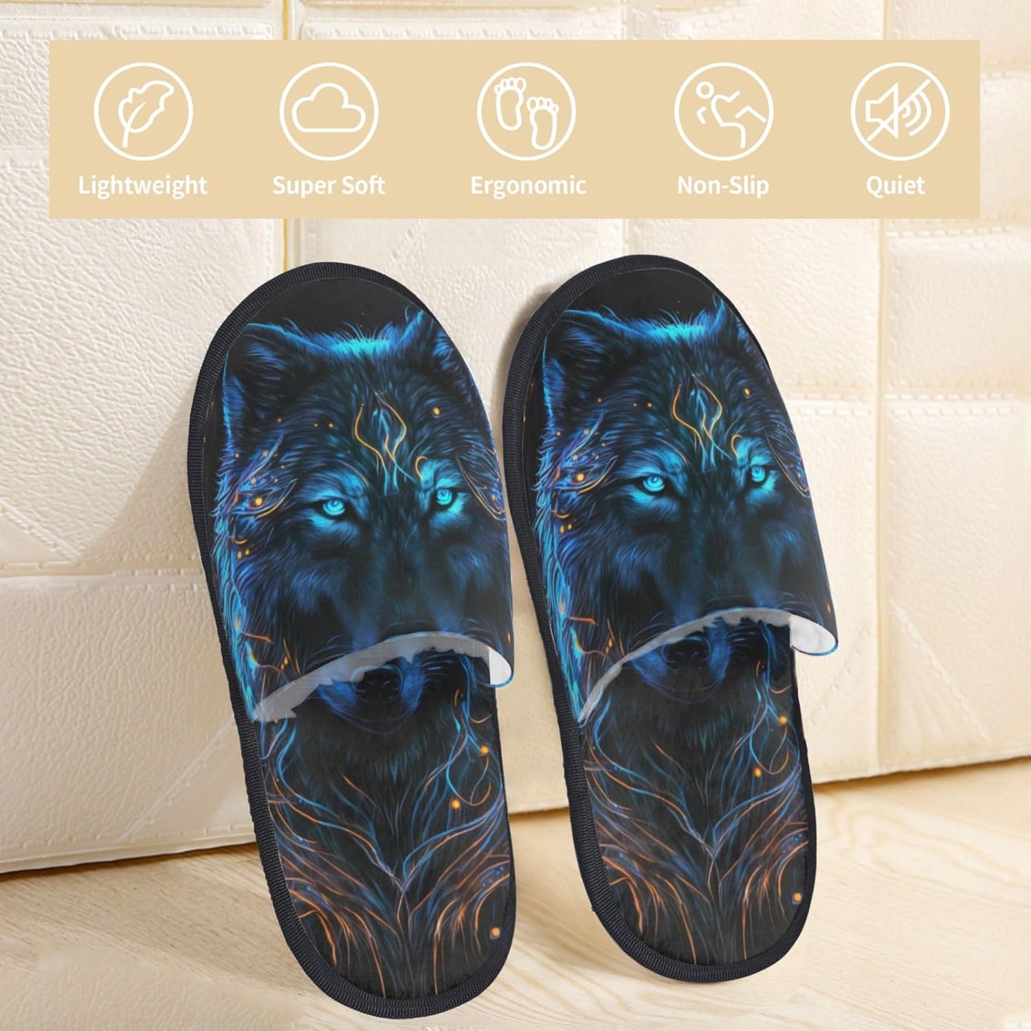 Cool Blue Light Wolf Print Wom - Outdoor Lighting On House recensione e prezzo