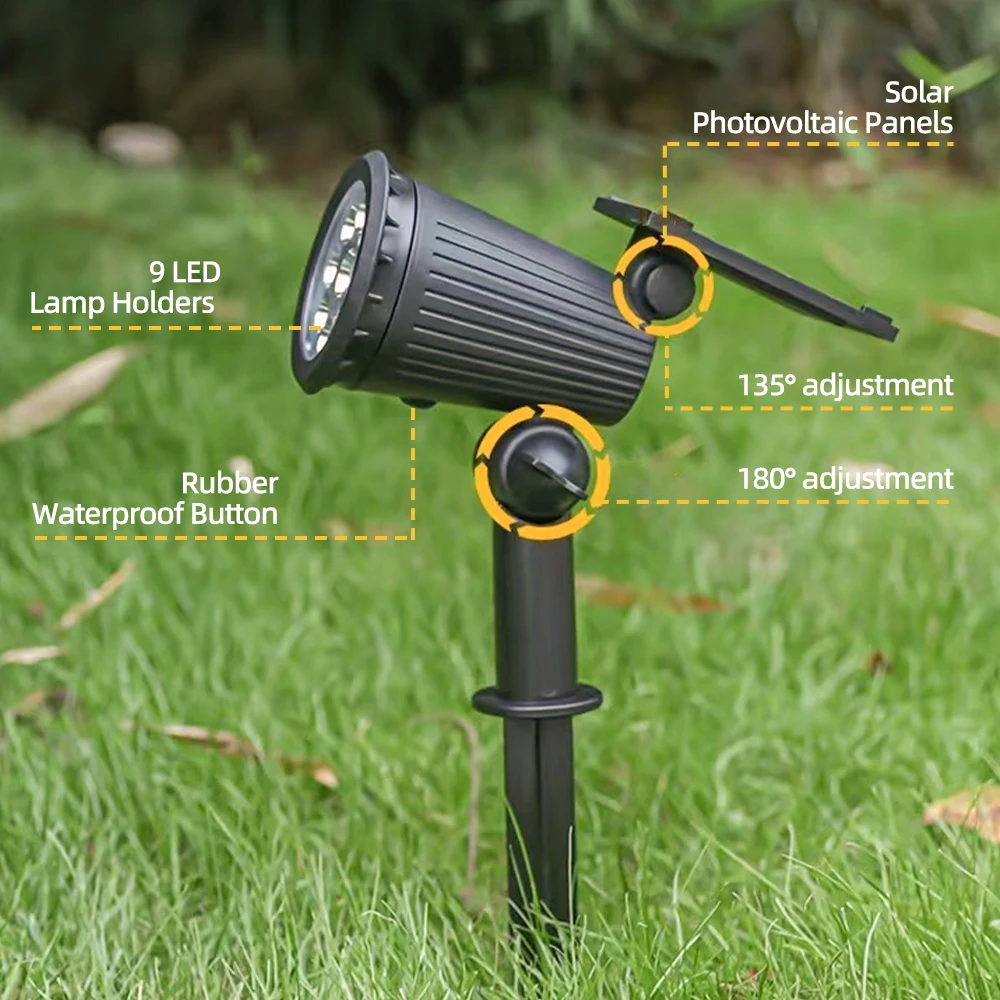 1/2PCS Solar Powered 9LED Lamp - Outdoor Lighting On House recensione e prezzo