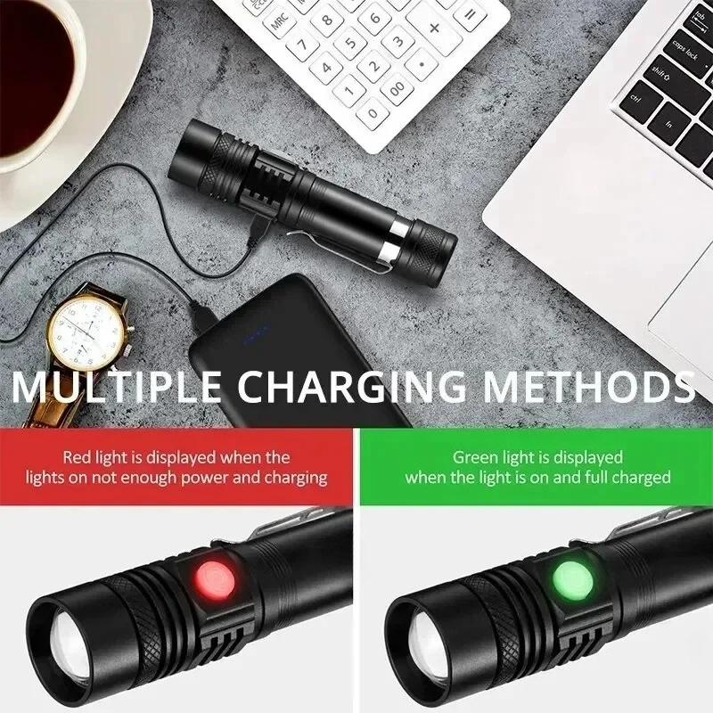T6 LED Rechargeable Flashlight - Outdoor Lighting On House recensione e prezzo