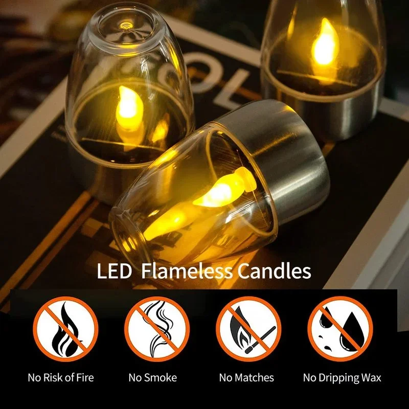 Solar Powered Flameless Candle - Outdoor Lighting Ideas For Party recensione e prezzo