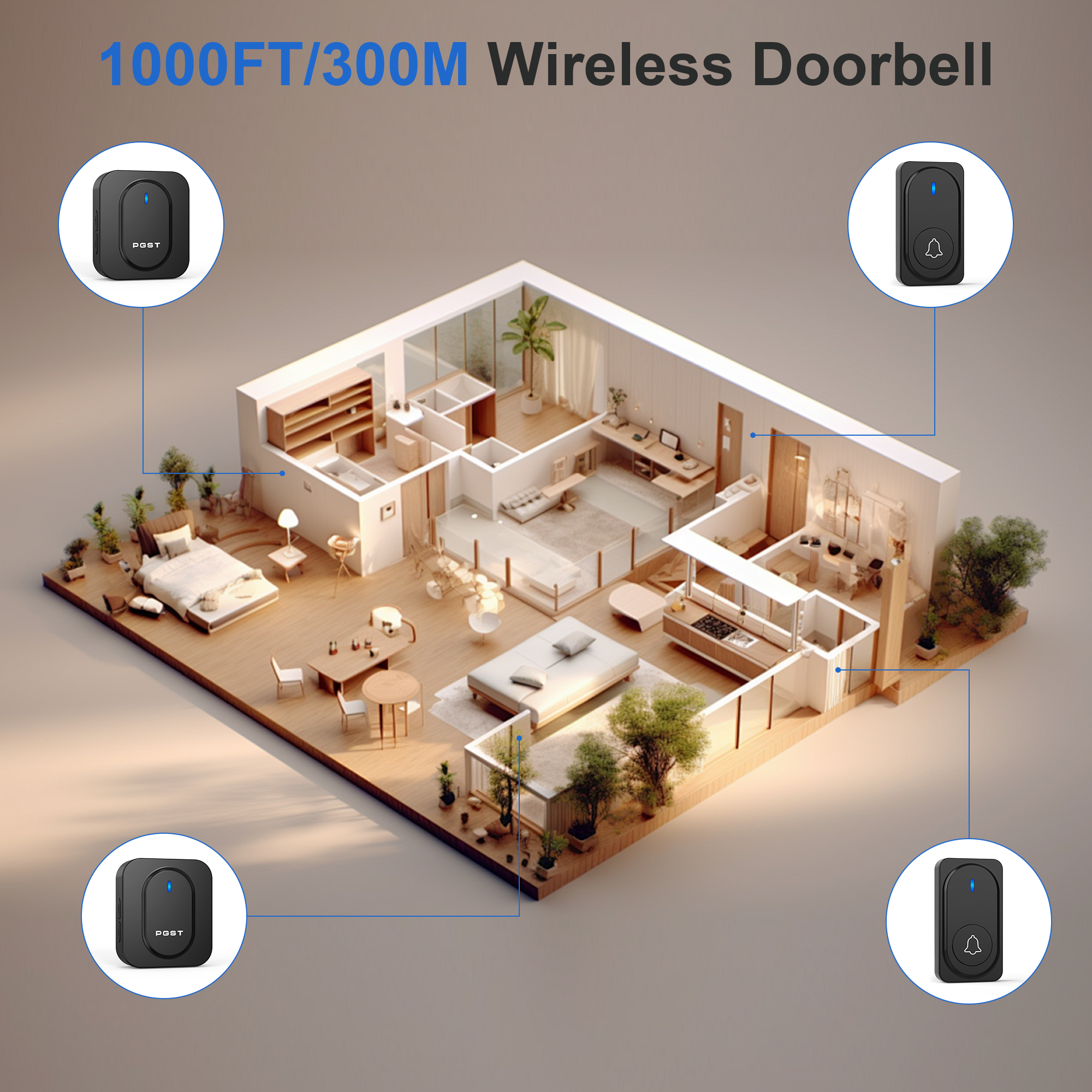 PGST Wireless Doorbell 36 Chim - Outdoor Lighting Wireless recensione e prezzo