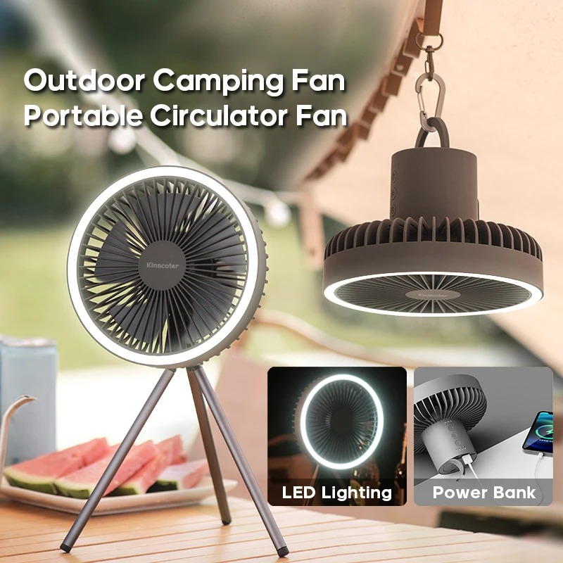 Portable Camping Fan With LED  - Outdoor Lighting Wireless recensione e prezzo
