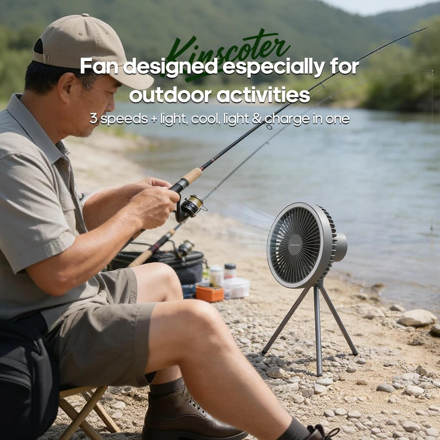Portable Camping Fan With LED  - Outdoor Lighting Wireless recensione e prezzo
