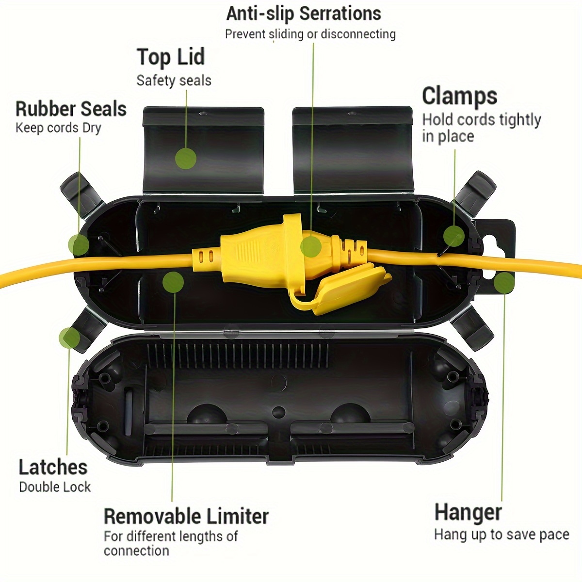 Extension Cord Plug Connection - Outdoor Lighting Socket recensione e prezzo