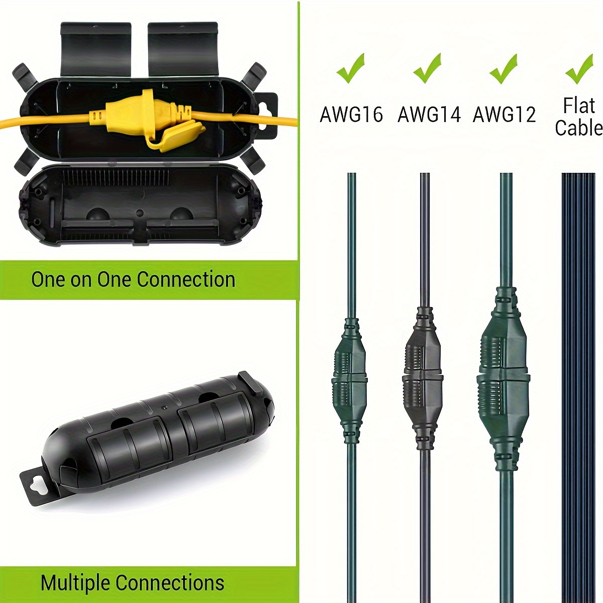 Extension Cord Plug Connection - Outdoor Lighting Socket recensione e prezzo
