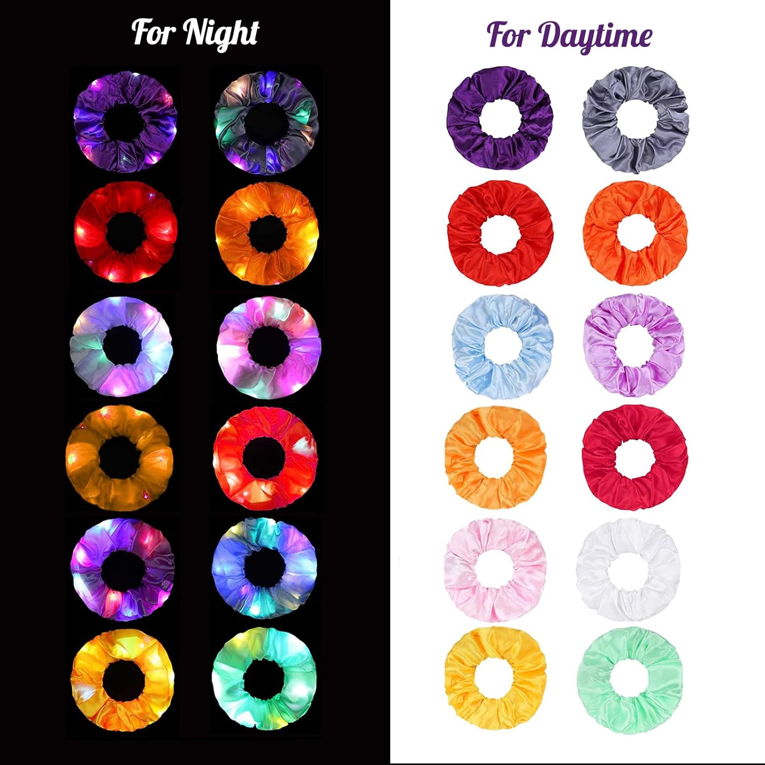 6pcs LED Scrunchies Hair Bands - Outdoor Lighting Ideas For Party recensione e prezzo