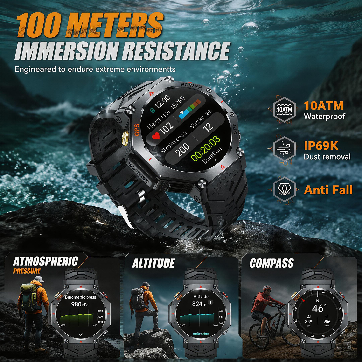 Military Smart Watch T-Rex 3 B - Outdoor Lighting Perspectives recensione e prezzo