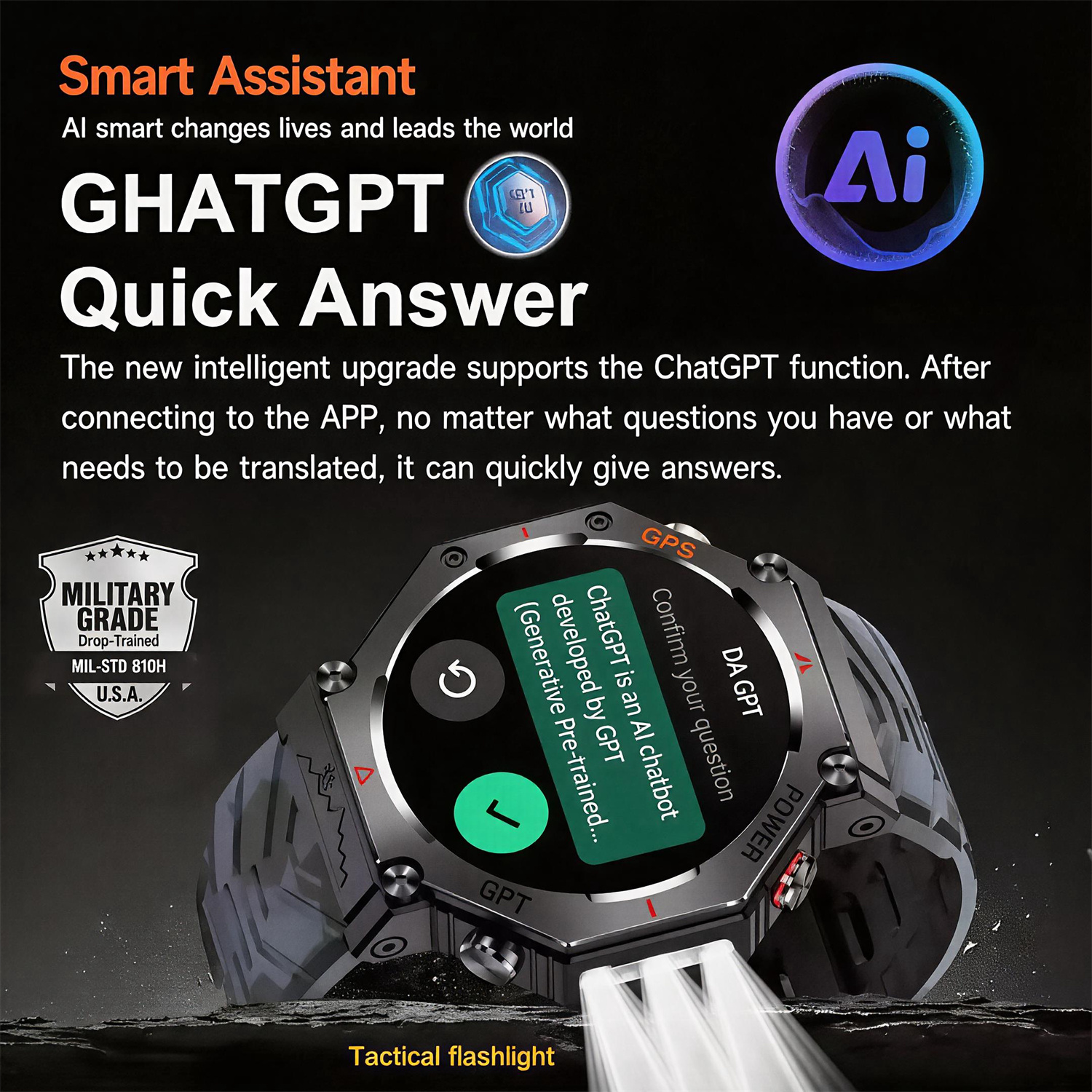 Military Smart Watch T-Rex 3 B - Outdoor Lighting Perspectives recensione e prezzo