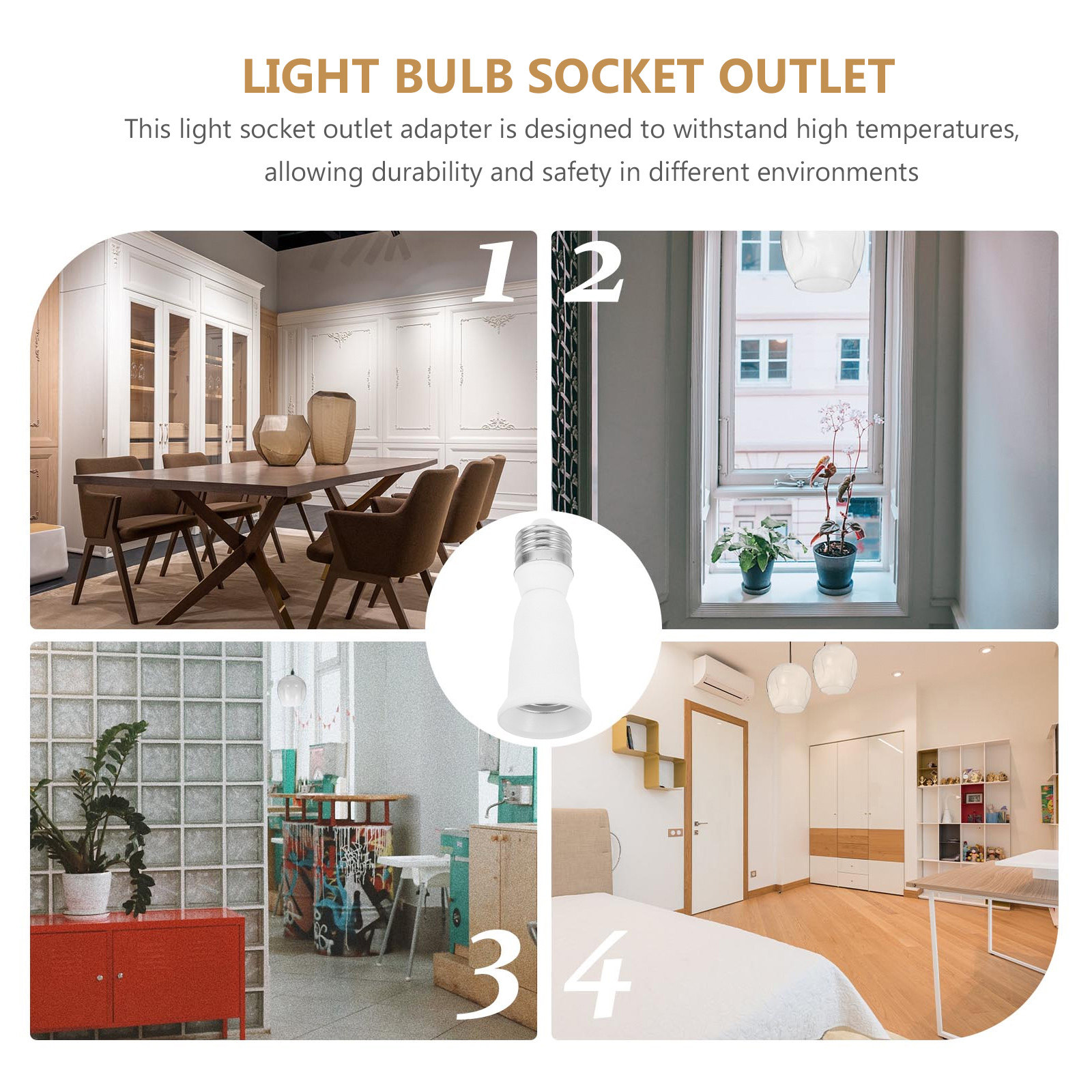 2Pcs E26 to E27 Bulb Socket Ad - Outdoor Lighting Socket recensione e prezzo