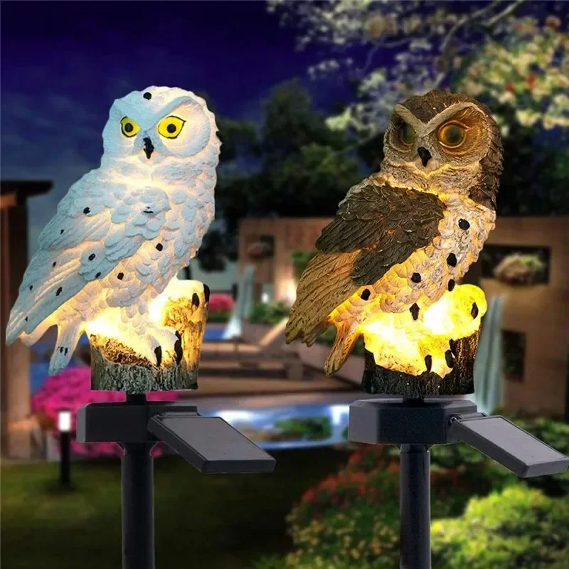 Solar Owl Statue Garden Light  - Zinc Outdoor Lighting recensione e prezzo