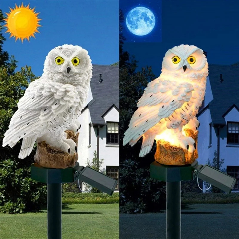 Solar Owl Statue Garden Light  - Zinc Outdoor Lighting recensione e prezzo