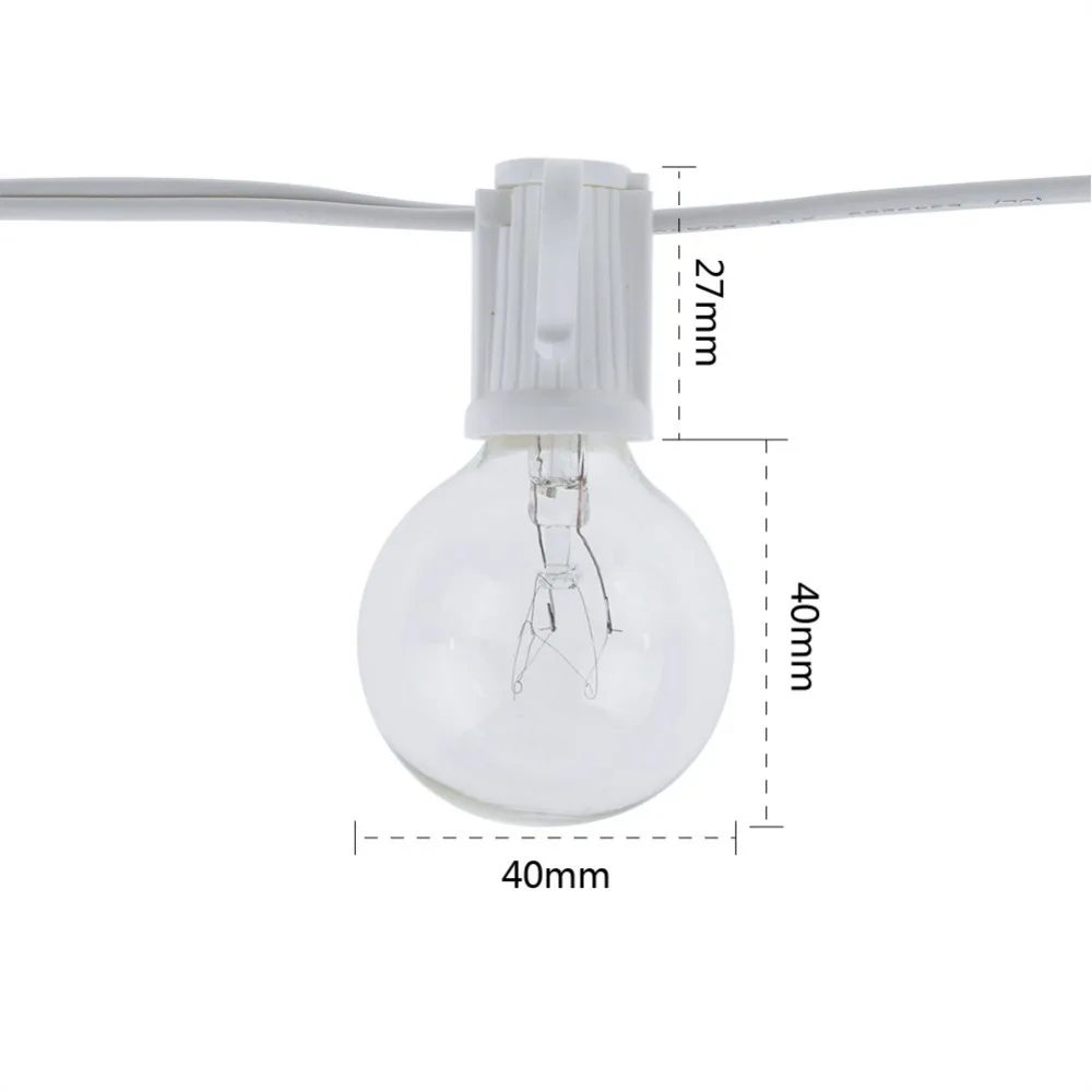 Vintage G40 Clear Bulb String  - Outdoor Lighting Socket recensione e prezzo