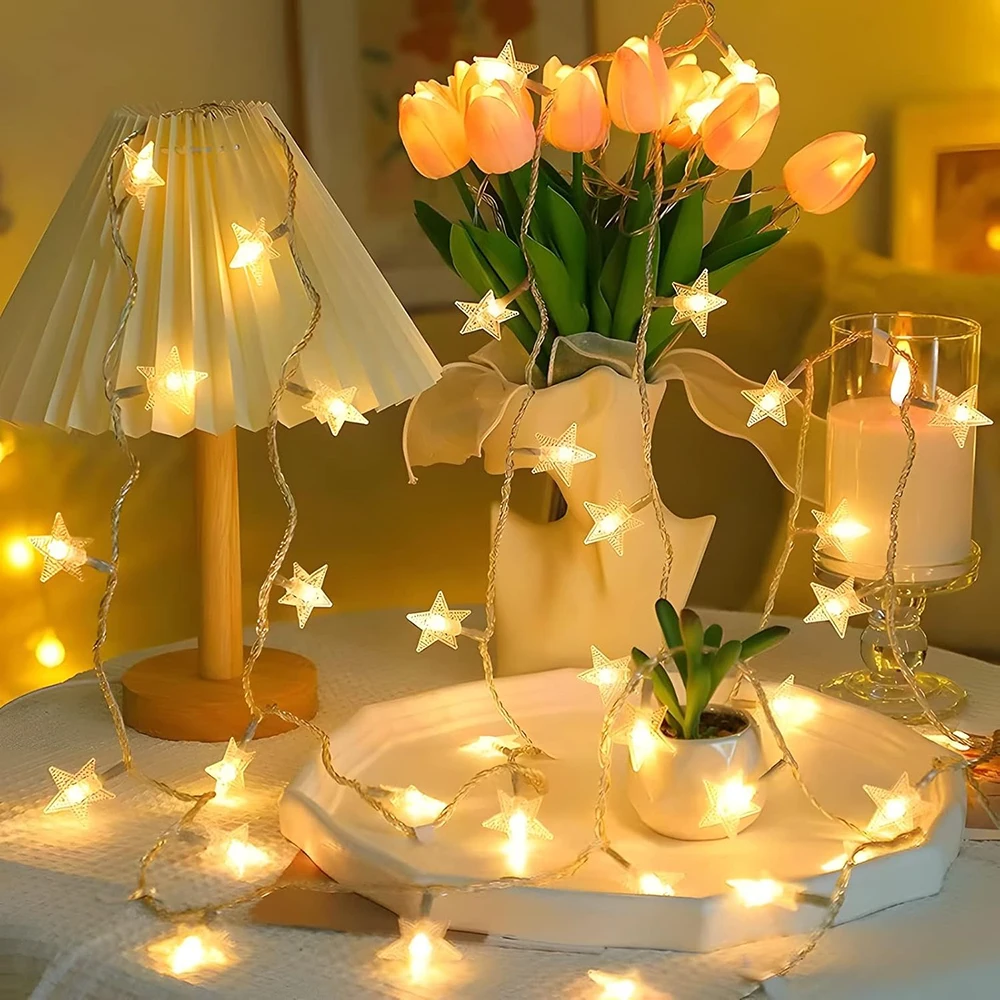 LED Star String Lights USB/Bat - Outdoor Lighting On House recensione e prezzo