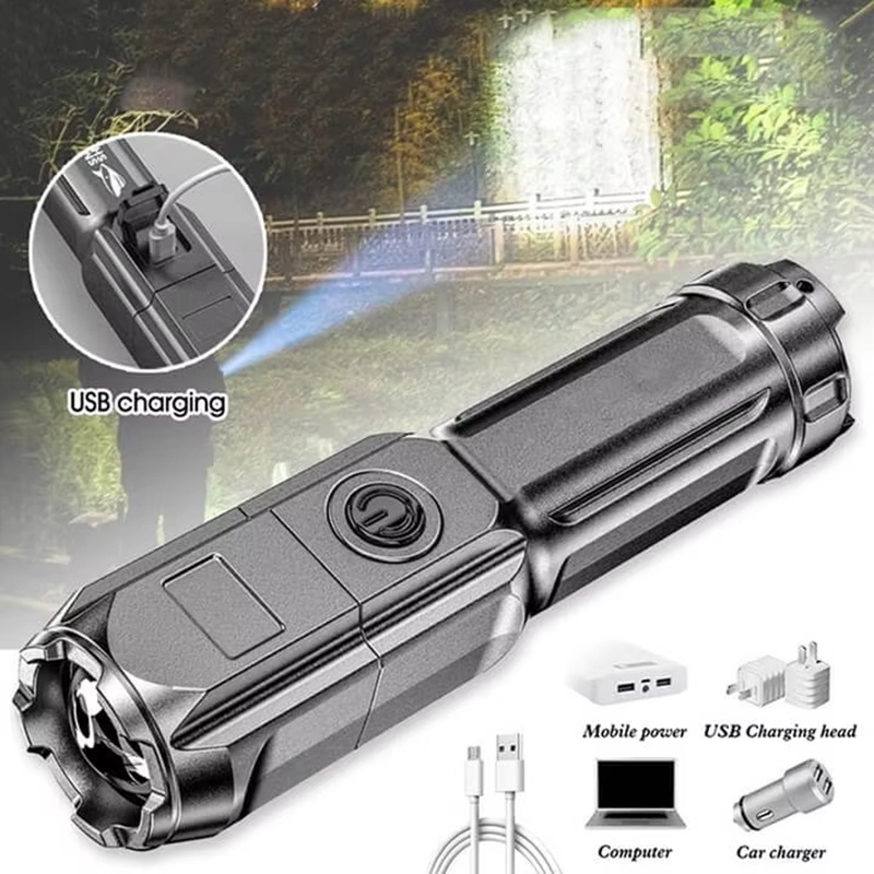Super Bright Flashlight USB Re - Outdoor Lighting Ideas For Party recensione e prezzo