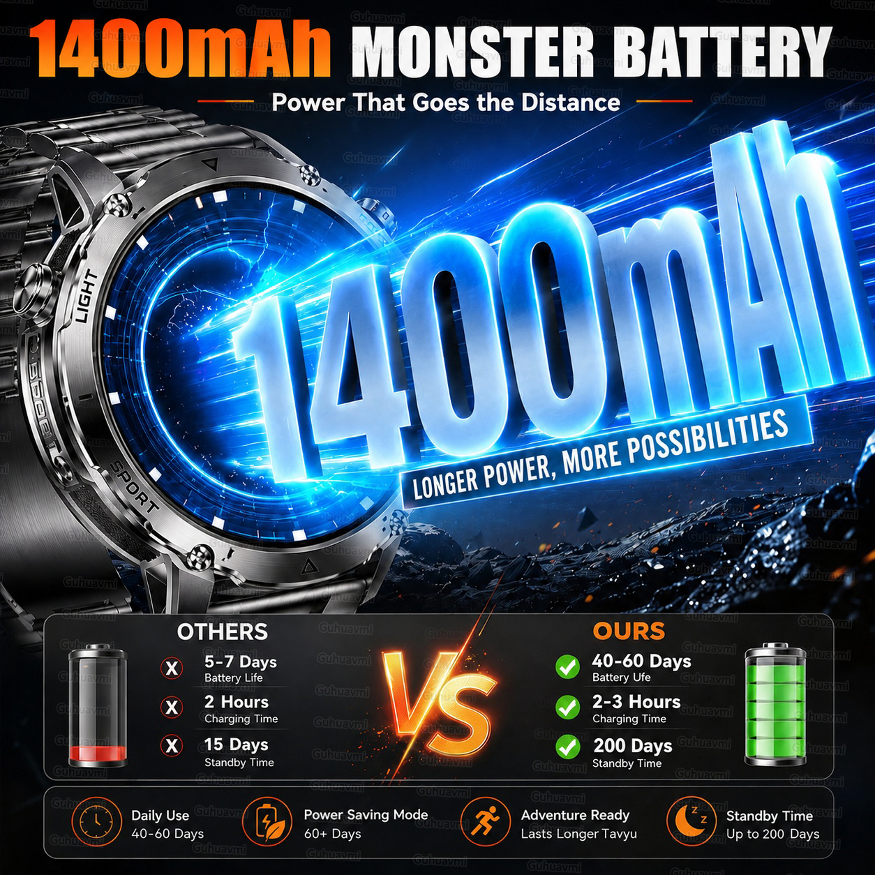1400mAh GPS Smart Watch Men 20 - Outdoor Lighting Perspectives recensione e prezzo