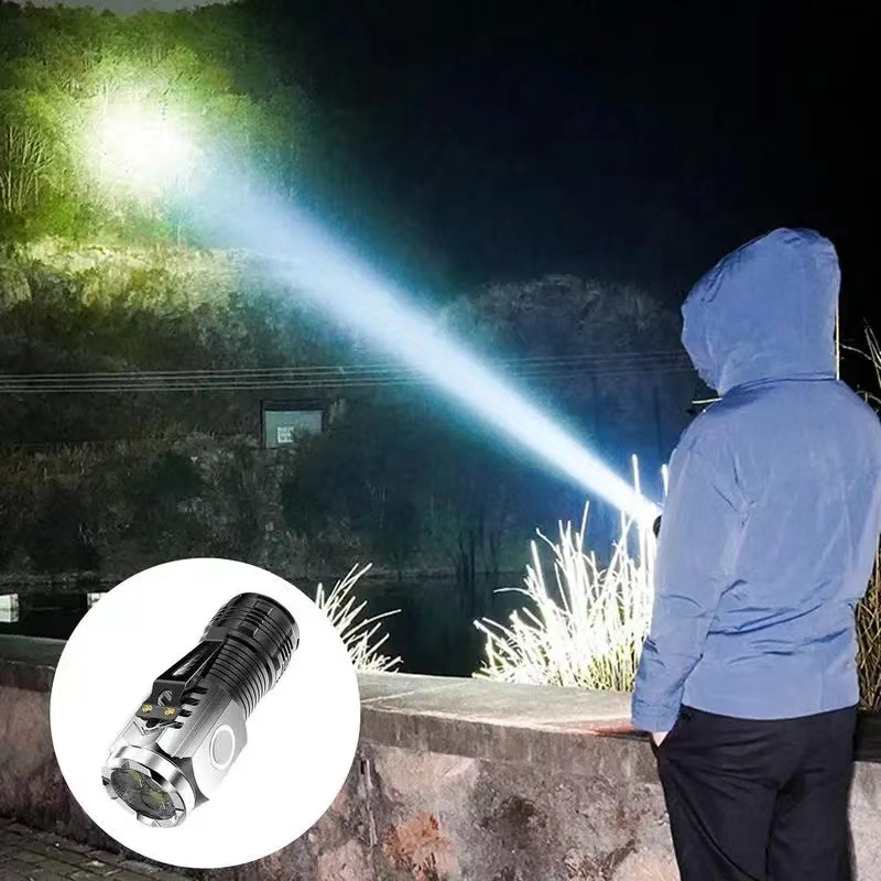 LED Strong Light Flashlight Re - Outdoor Lighting On House recensione e prezzo