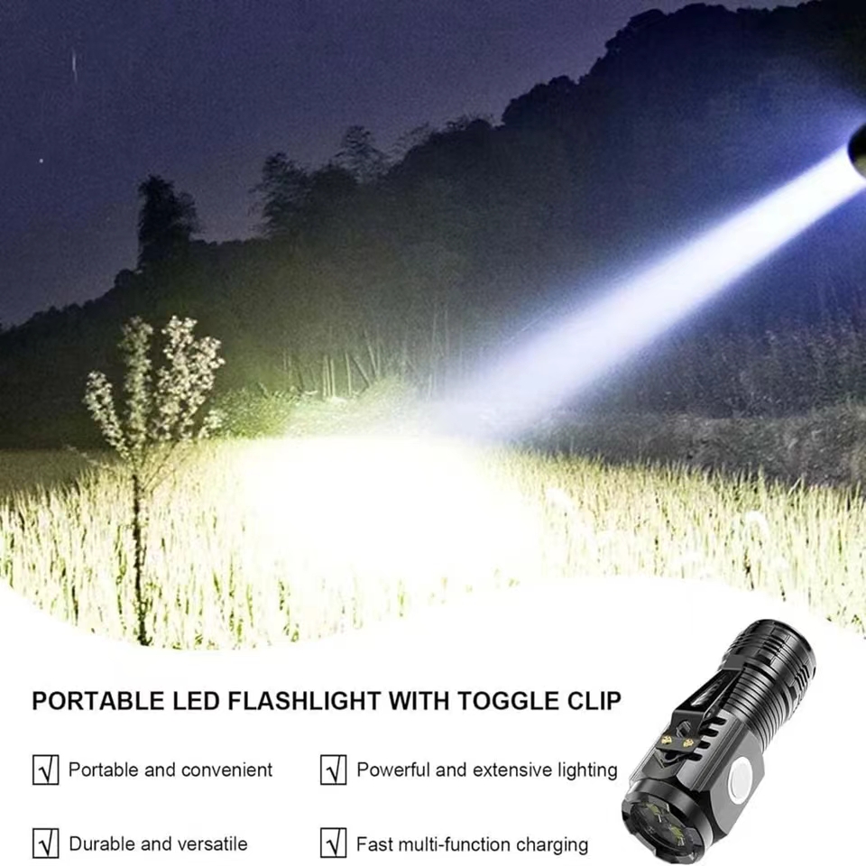 LED Strong Light Flashlight Re - Outdoor Lighting On House recensione e prezzo