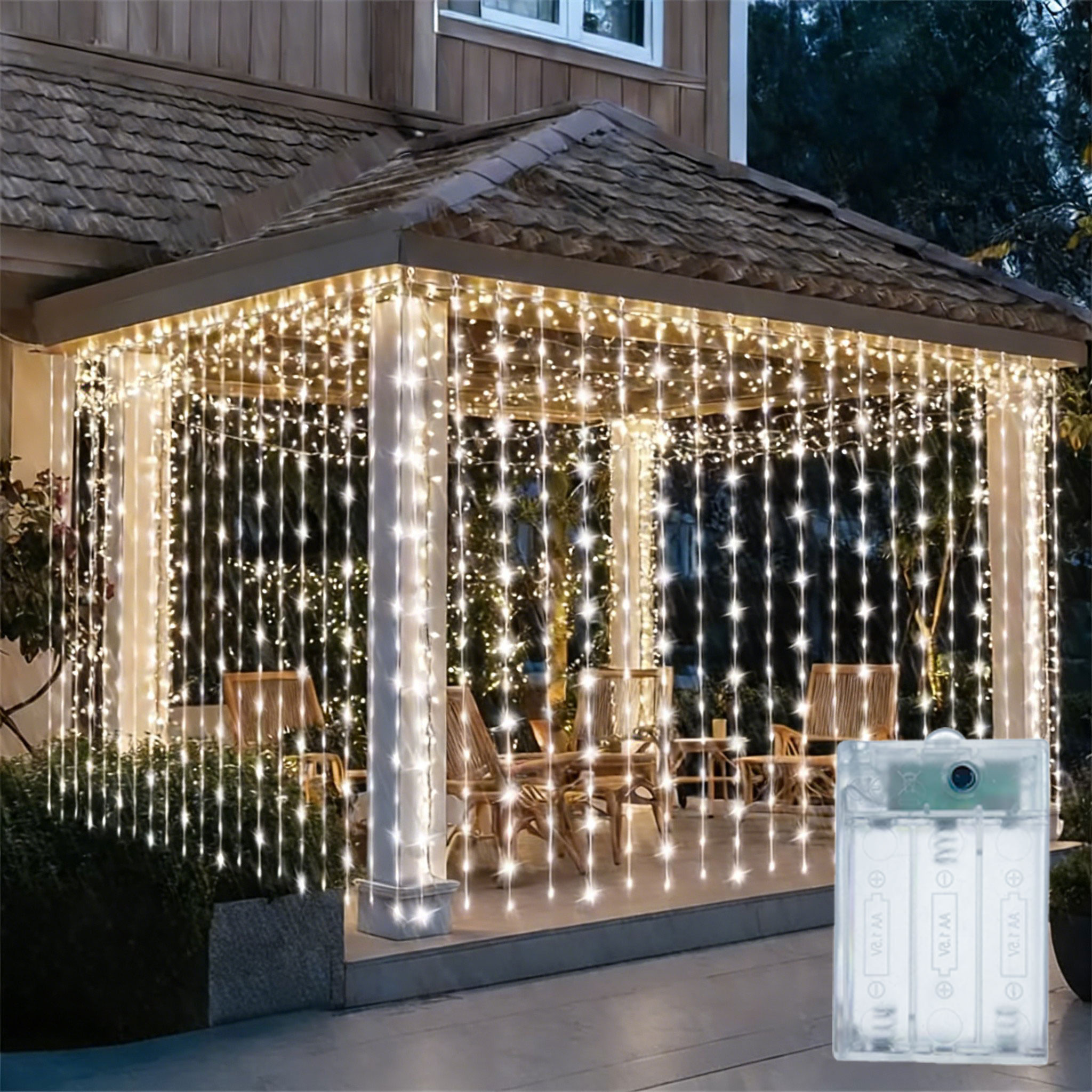 Festoon LED Curtain Light Stri - Outdoor Lighting On House recensione e prezzo